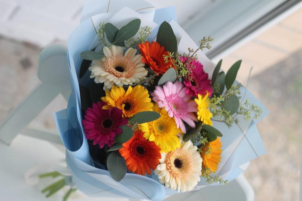 Букет цветов из: Герберы в Иня