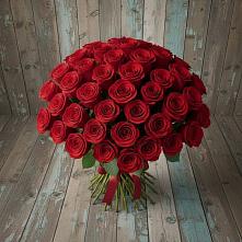Букет 55 Красных роз Фридом в Иня