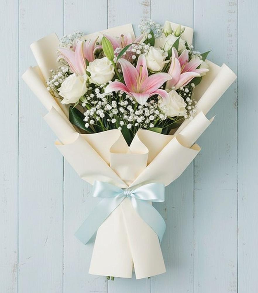 Букет цветов из: Лилии в Иня