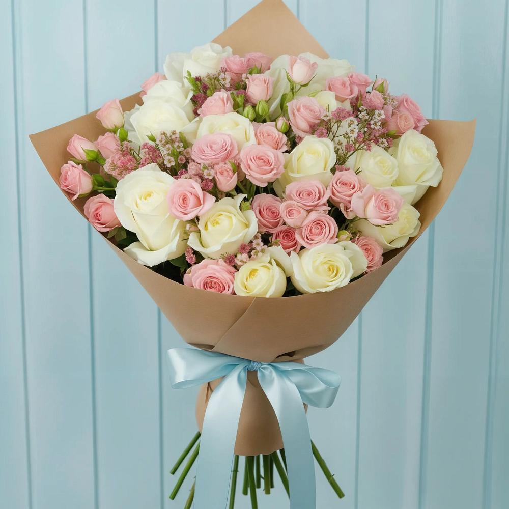 Букет цветов из: Розы в Иня