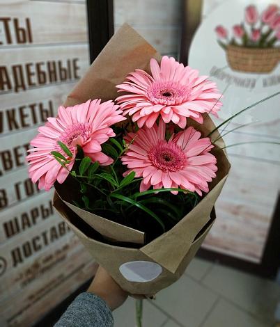 Букет цветов из: Герберы в Иня