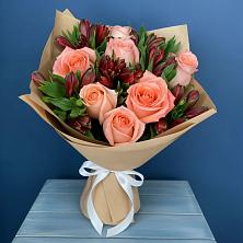 Букет цветов из:  Розы и Альстромерии в Иня