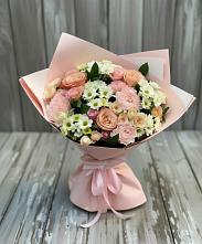 Букет цветов из:  Гвоздики, Розы и Хризантемы в Иня