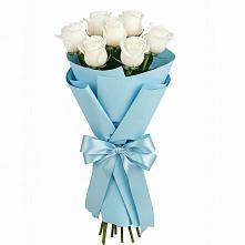 Букет 7 белых роз Проуд в Иня