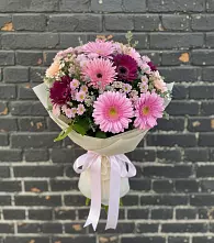 Букет цветов из:  Герберы и Хризантемы в Иня