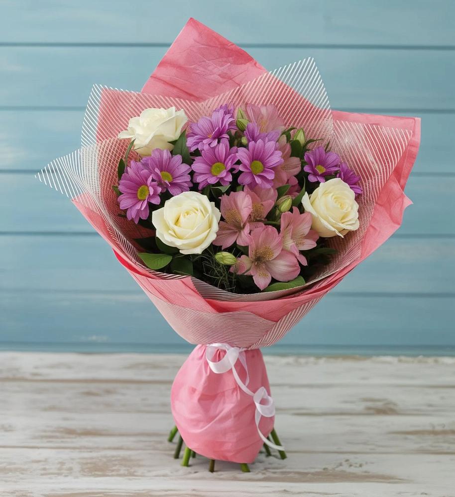 Букет цветов из: Герберы в Иня