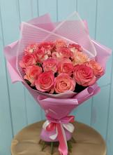Букет 15 Розовых роз Равель в Иня