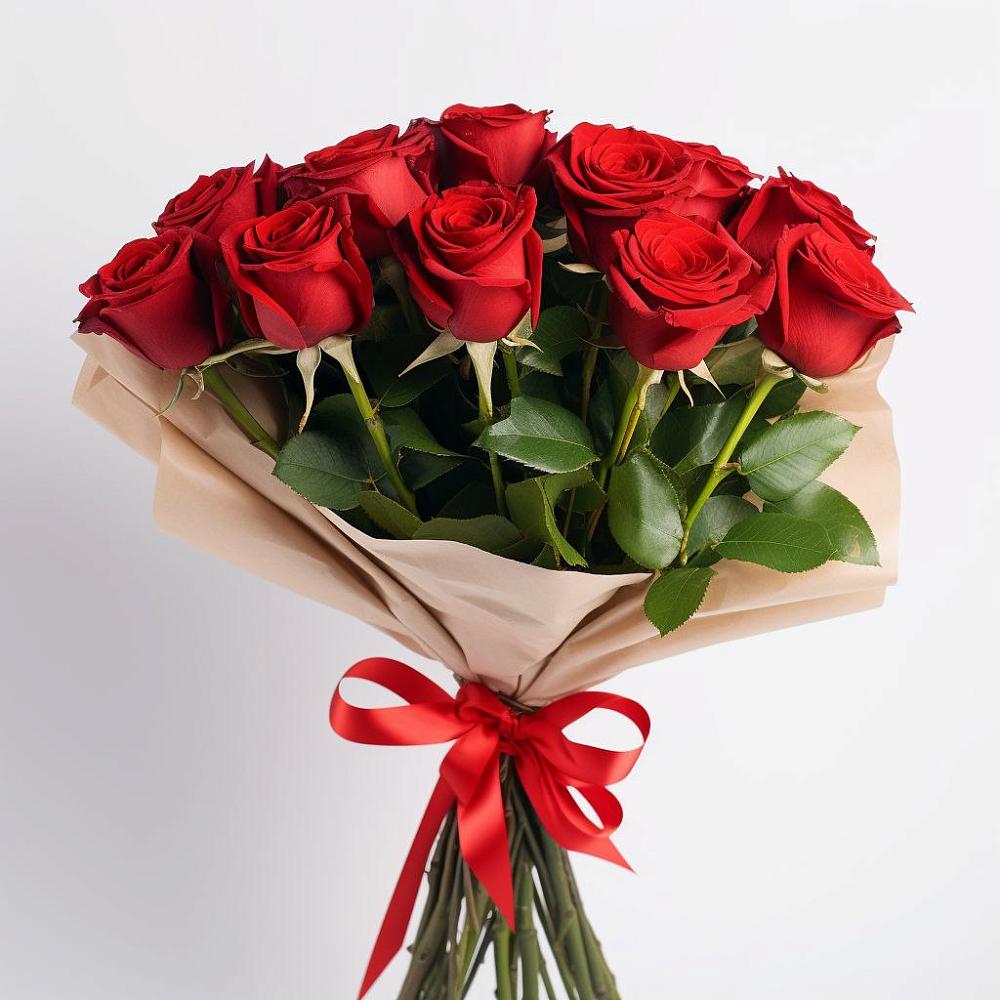 Букет 11 Красных роз Эдлесс Лав в Иня