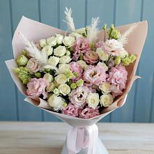 Букет цветов из:  Альстромерии и Розы в Иня